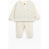 Knit Pointelle Baby Set, Cream - Mixed Apparel Set - 1 - thumbnail