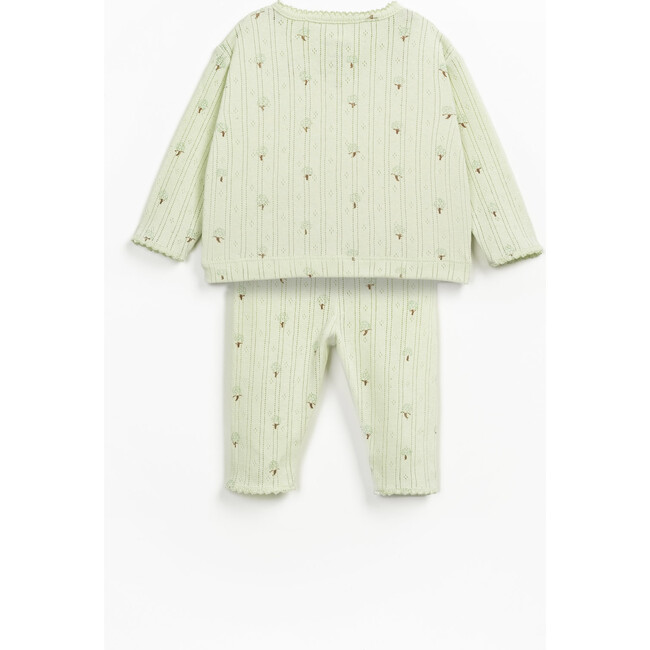 Knit Pointelle Baby Set, Green - Mixed Apparel Set - 2