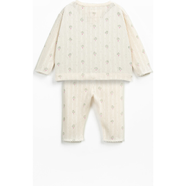 Knit Pointelle Baby Set, Cream - Mixed Apparel Set - 2