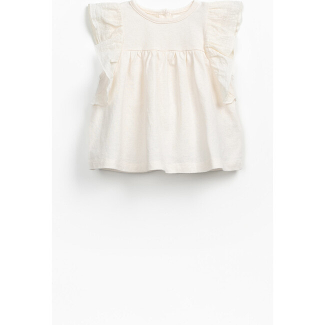 Flutter Sleeve Tunic, Cream