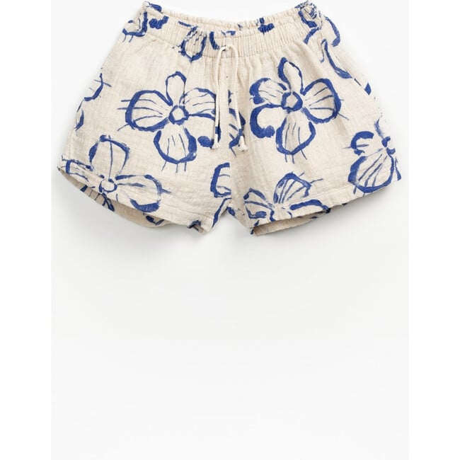 Floral Woven Shorts, Cream