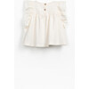 Flutter Sleeve Tunic, Cream - Blouses - 2