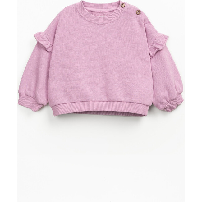 Fleece Crewneck Sweater, Purple