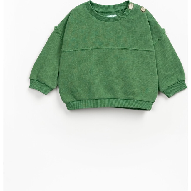 Fleece Crewneck Sweater, Green