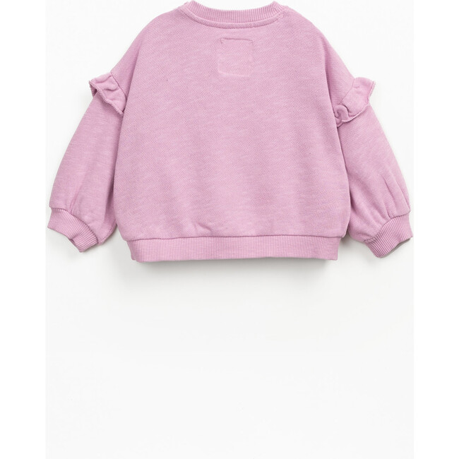 Fleece Crewneck Sweater, Purple - Sweatshirts - 2