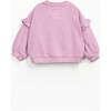 Fleece Crewneck Sweater, Purple - Sweatshirts - 2