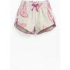 Baby Watermelon Print Terry Shorts, Beige - Shorts - 1 - thumbnail