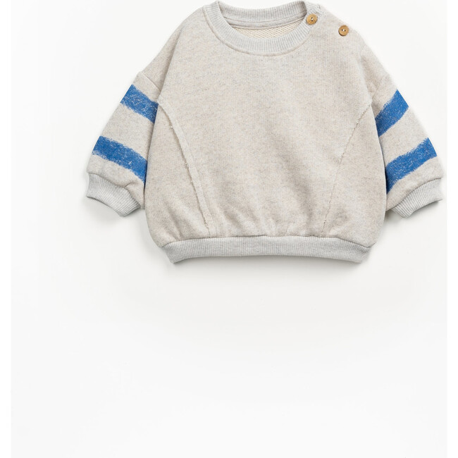 Asymmetrical Retro Sweatshirt, Beige
