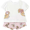 Teddy Baby Rose Shorts Set, Pink - Mixed Apparel Set - 1 - thumbnail