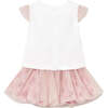 Teddy Baby Rose Skirt Set, Pink - Mixed Apparel Set - 2