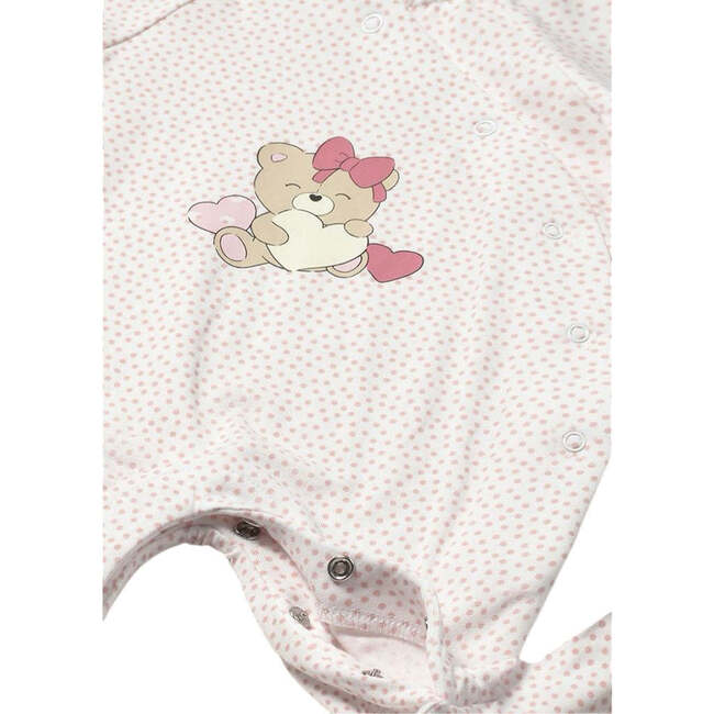 Teddy Footie Pajamas, Rose - Footie Pajamas - 3