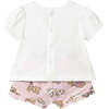 Teddy Baby Rose Shorts Set, Pink - Mixed Apparel Set - 2
