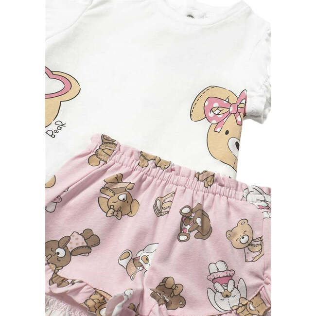 Teddy Baby Rose Shorts Set, Pink - Mixed Apparel Set - 3
