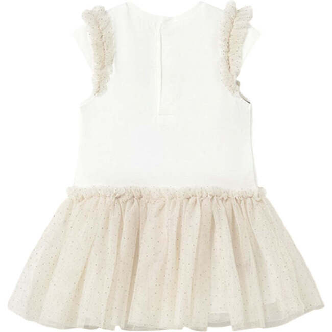 Sleeveless Floral Ruffle Dress, Champagne - Dresses - 2