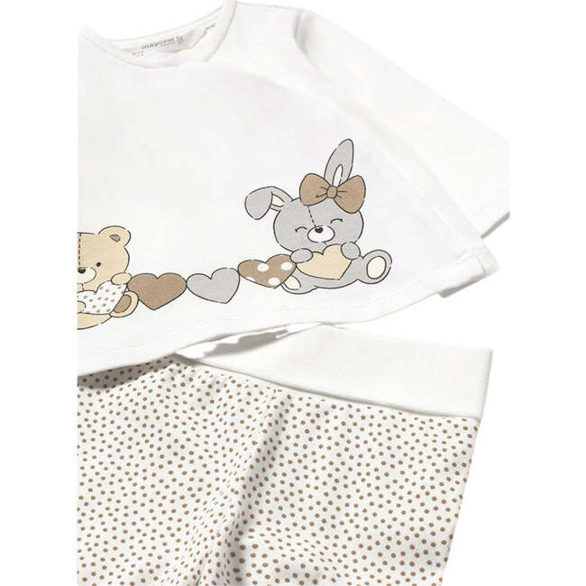 Teddy Cookie Outfit Set, Beige - Mixed Apparel Set - 3