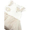 Sleeveless Floral Ruffle Dress, Champagne - Dresses - 3