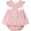 Polka Dot Dress, Rose - Dresses - 1 - thumbnail