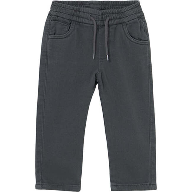 Long Drawstring Pants, Black