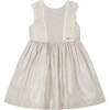 Linen Ornamental Sleeveless Dress, Ivory - Dresses - 1 - thumbnail