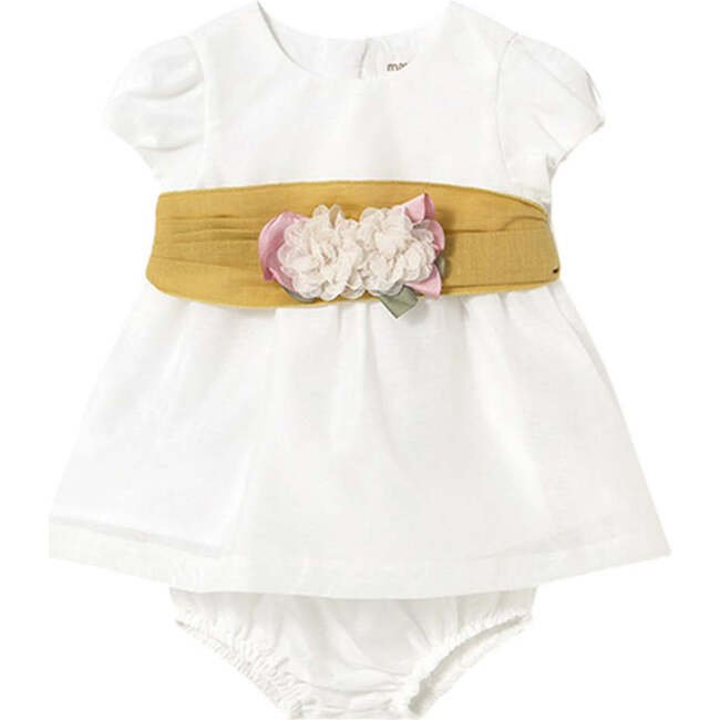 Floral Band Dress, Cream