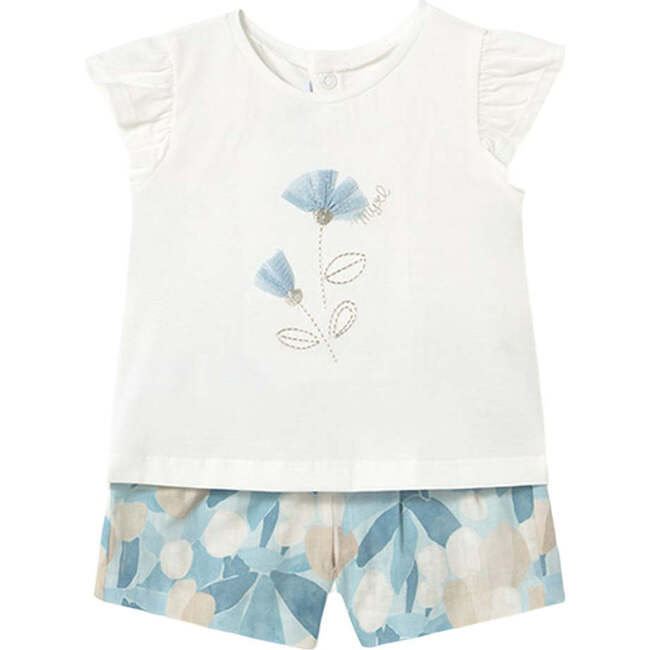Floral Bermudas Set, Sky