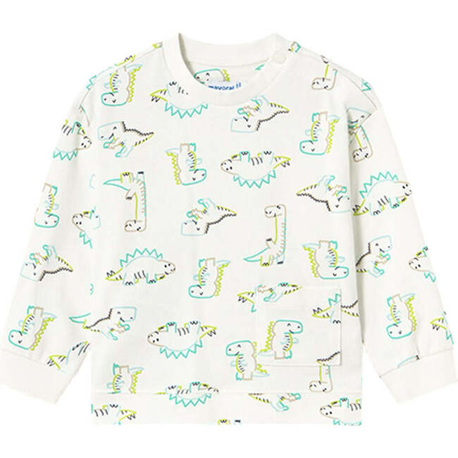 Dinosaur Sweatshirt, Cream