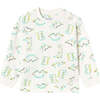 Dinosaur Sweatshirt, Cream - Sweatshirts - 1 - thumbnail