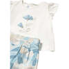 Floral Bermudas Set, Sky - Mixed Apparel Set - 3