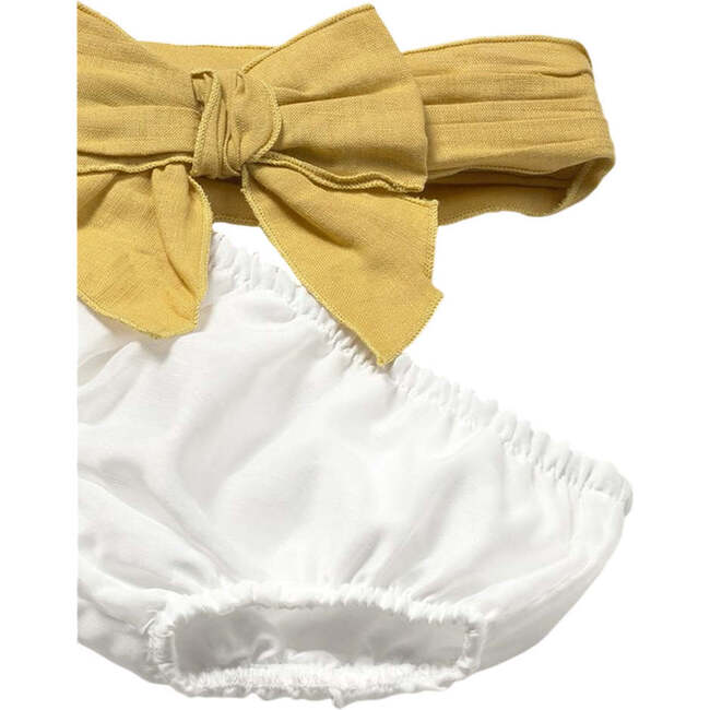 Floral Band Dress, Cream - Dresses - 4