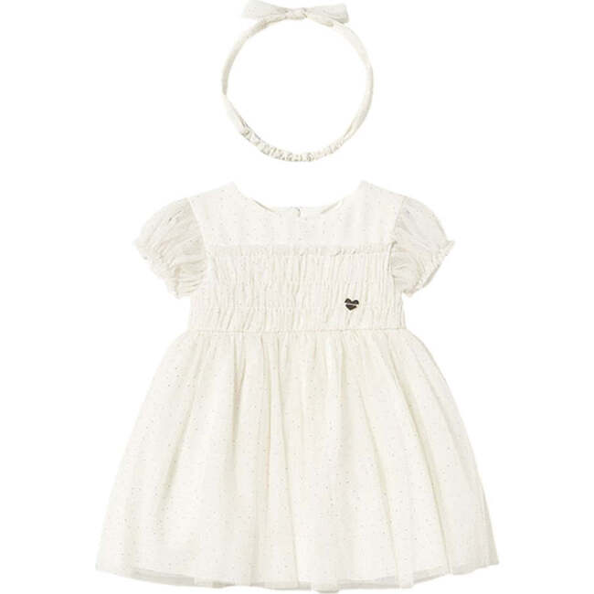 Chiffon Dress Headband Set, Natural