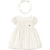 Chiffon Dress Headband Set, Natural - Dresses - 1 - thumbnail