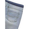 Bleached Drawstring Jeans, Blue - Jeans - 3