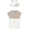 Muffin Teddy Knit Onesie Set, Brown - Onesies - 2