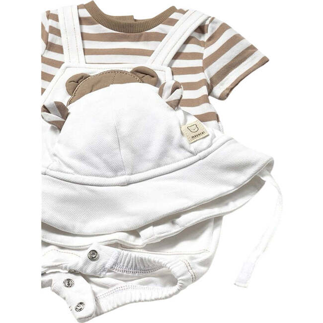 Muffin Teddy Knit Onesie Set, Brown - Onesies - 3