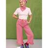 Women's Vichy Frilled Trousers, Wild Berry - Pants - 2