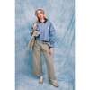 Women's Vichy Frilled Trousers, Foggy Brown - Pants - 2