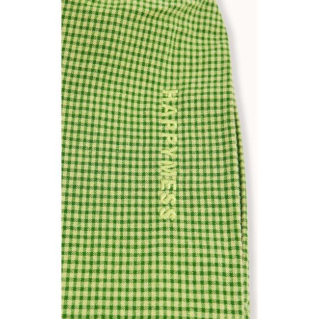 Women's Vichy Frilled Trousers, Matcha Green - Pants - 5