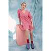 Women's Vichy Frilled Dress, Wild Berry - Dresses - 3