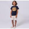 Graphic Short Sleeve Tee, Navy Blue - T-Shirts - 2