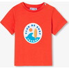Baby Boy Short Sleeve  T-Shirt Dark Orange - T-Shirts - 1 - thumbnail