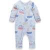 Printed Zip Growsuit Captain Doggy Print - Footie Pajamas - 1 - thumbnail