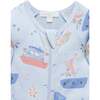 Printed Zip Growsuit Captain Doggy Print - Footie Pajamas - 2