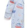 Printed Zip Growsuit Captain Doggy Print - Footie Pajamas - 3