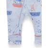 Printed Zip Growsuit Captain Doggy Print - Footie Pajamas - 4