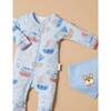 Printed Zip Growsuit Captain Doggy Print - Footie Pajamas - 5