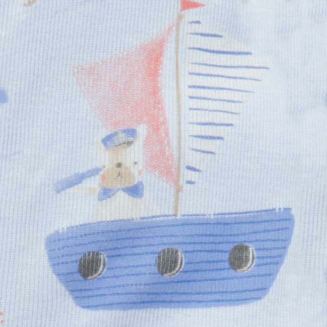 Printed Zip Growsuit Captain Doggy Print - Footie Pajamas - 6