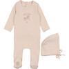 Prancing Pony Footie & Hat Set Barely Pink - Mixed Apparel Set - 1 - thumbnail