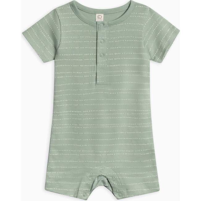 Mason Short Sleeve Romper Pebble / Jade