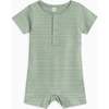 Mason Short Sleeve Romper Pebble / Jade - Rompers - 1 - thumbnail