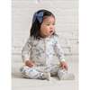 Peyton Zipper Sleeper Wave Stripe / Rain - Footie Pajamas - 2